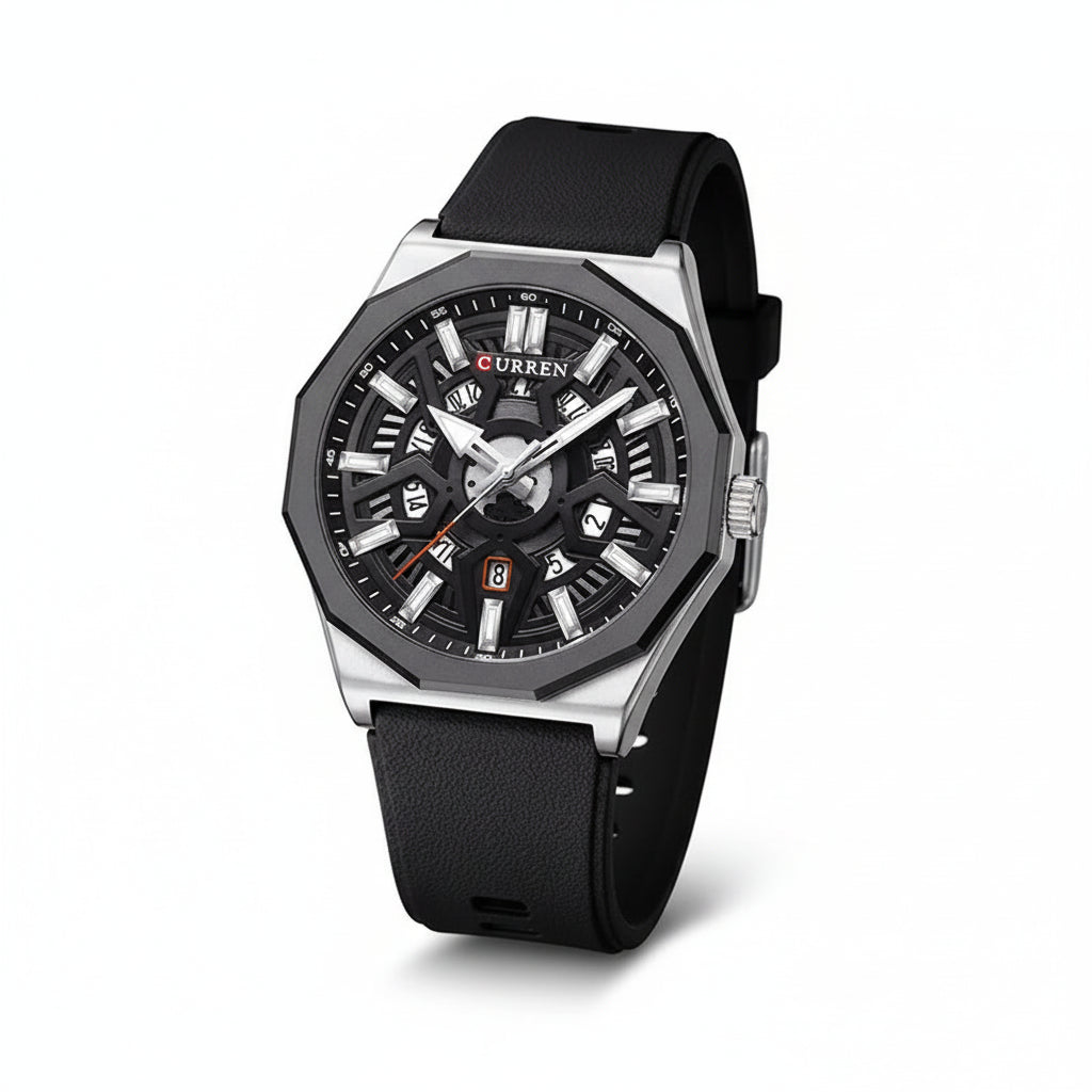 Curren 8437 Men's Rubber Straps Watch