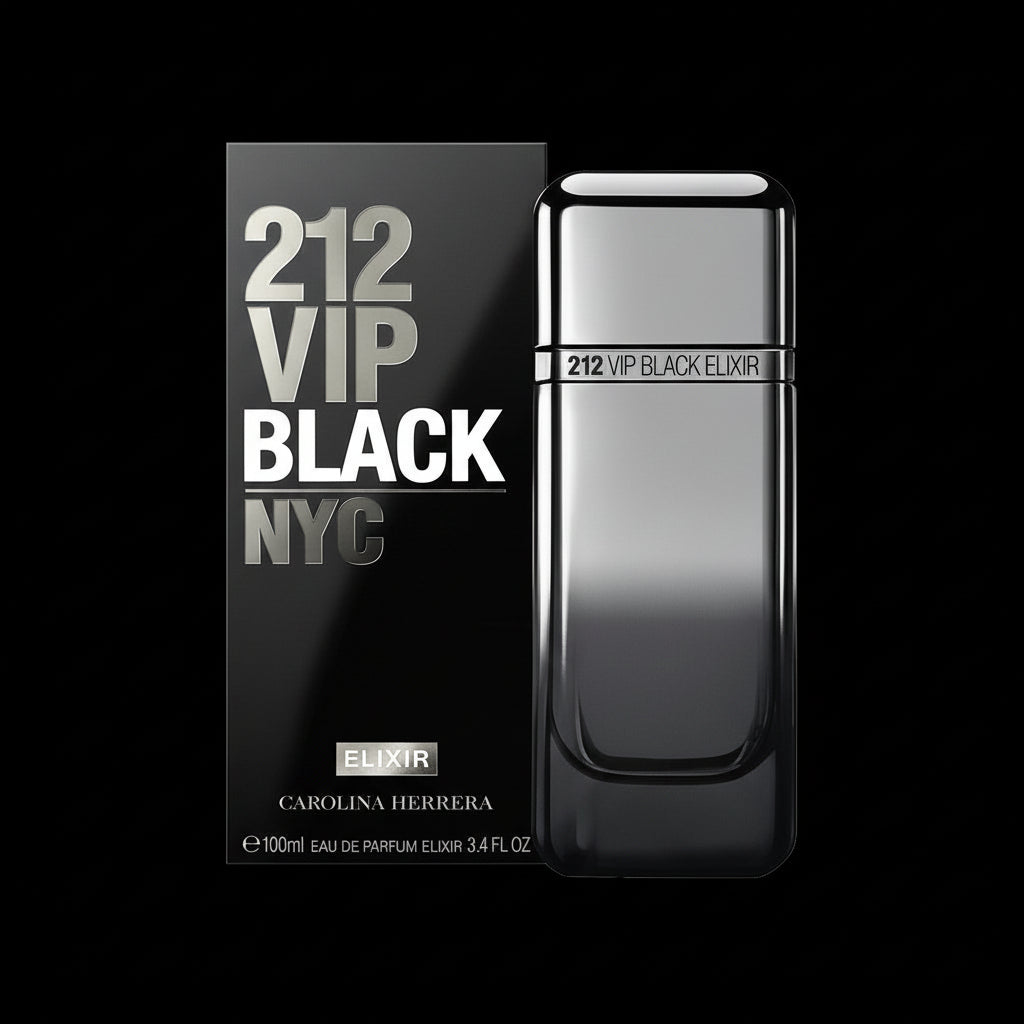 בושם לגבר 212 VIP Black Elixir של קרולינה הררה - 100 מ"ל