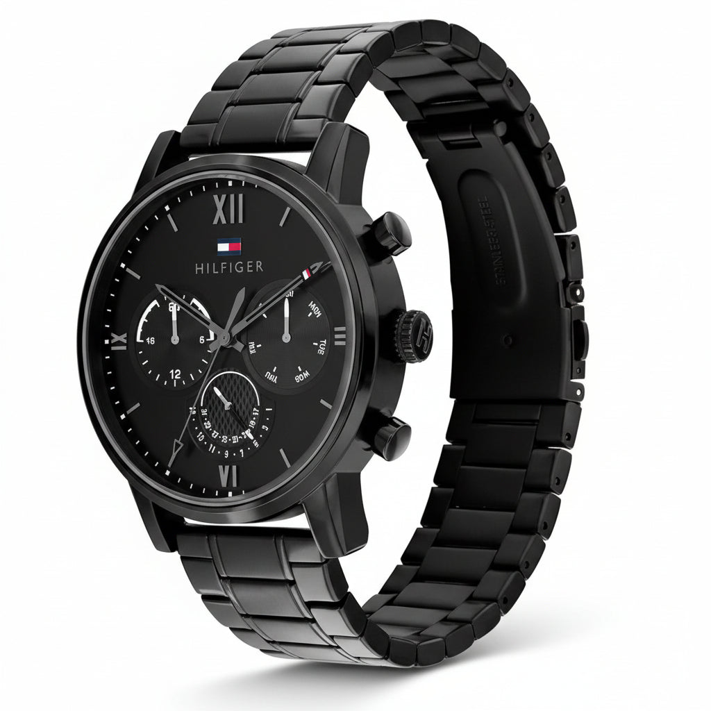Tommy Hilfiger Sullivan Black Stainless Steel Men's Watch – Model 1791879