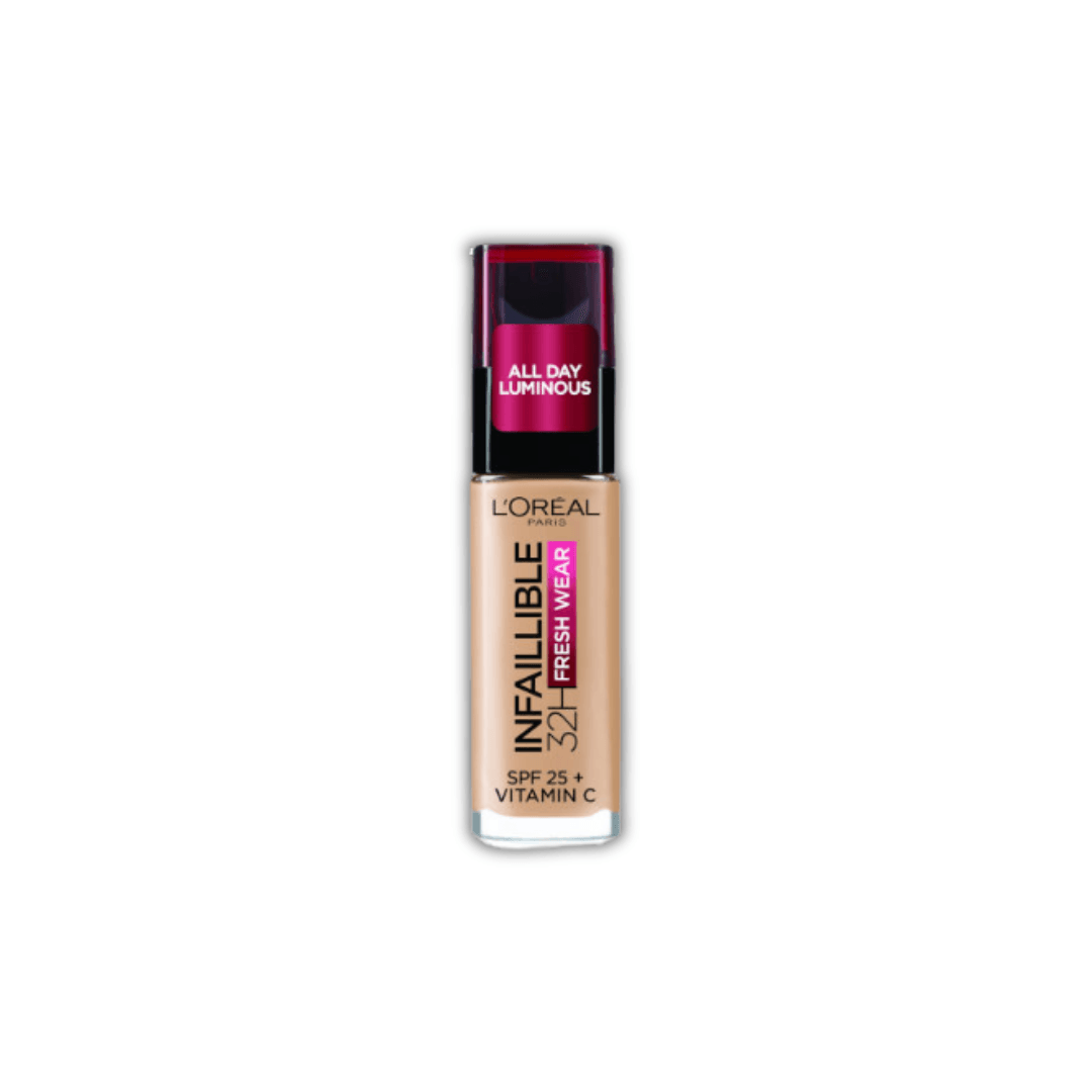 L'Oréal Paris Infaillible Fresh Wear Foundation, 145 Rose Beige - 30ml