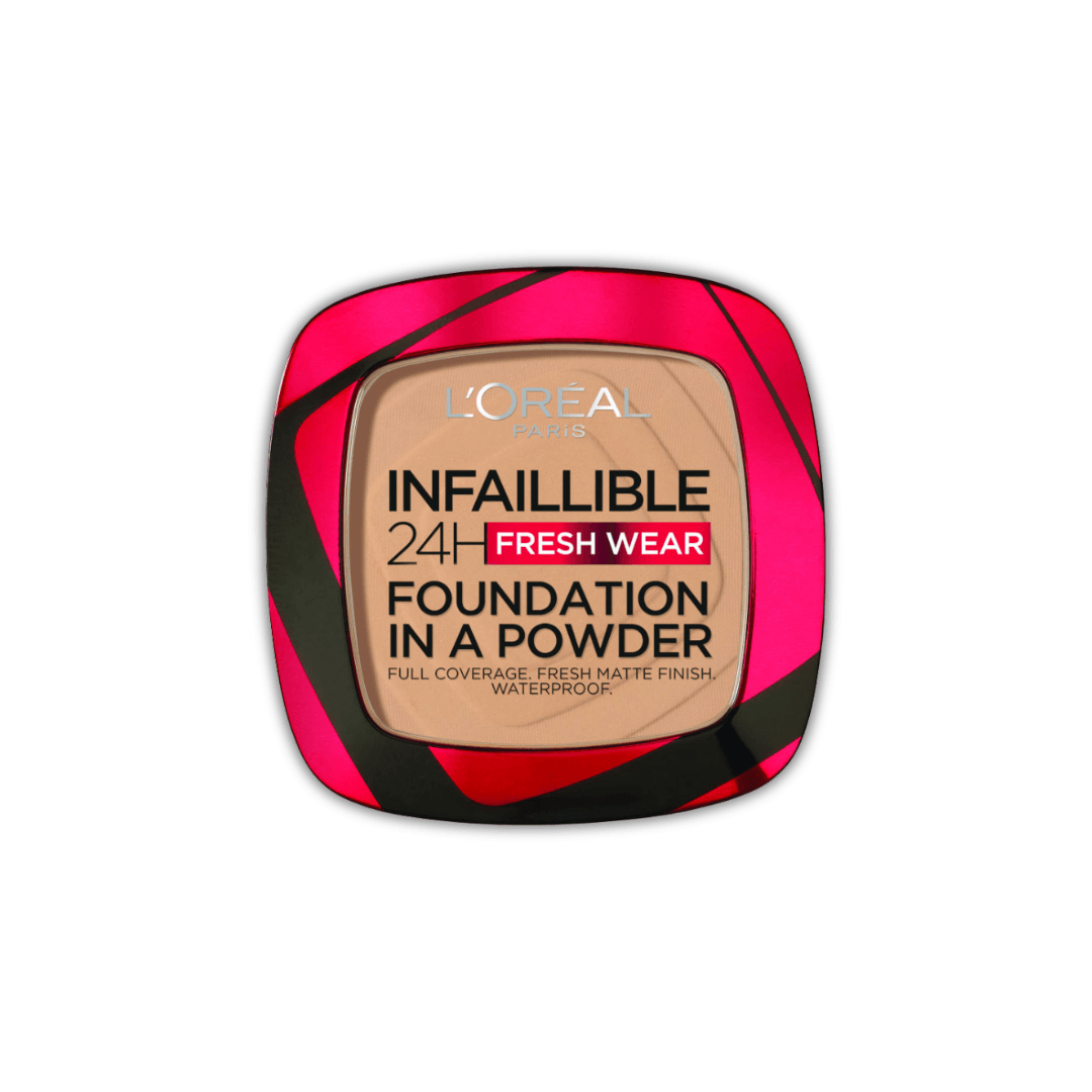 L'Oréal Paris Infallible Fresh Wear Foundation in a Powder 140 Golden Beige,9g