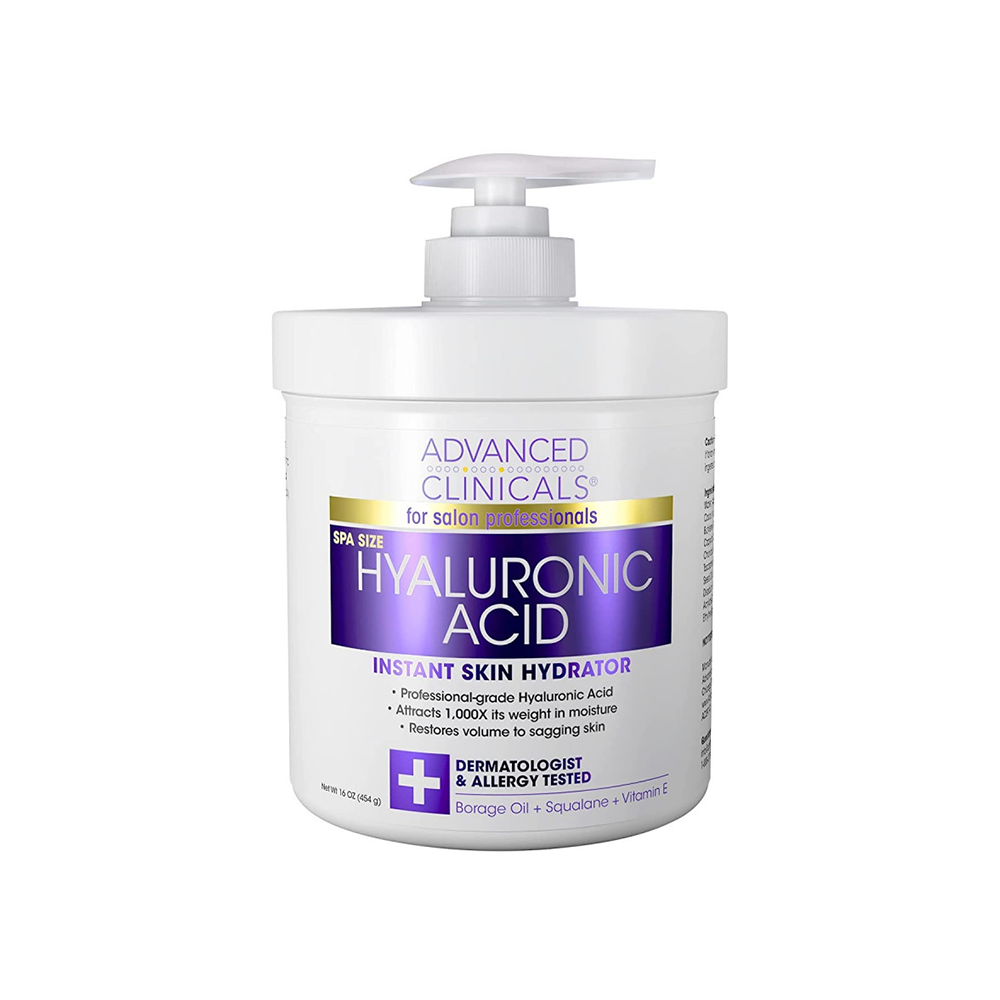 Advanced Clinicals Anti-aging Hyaluronic Acid Face Cream, 454g
