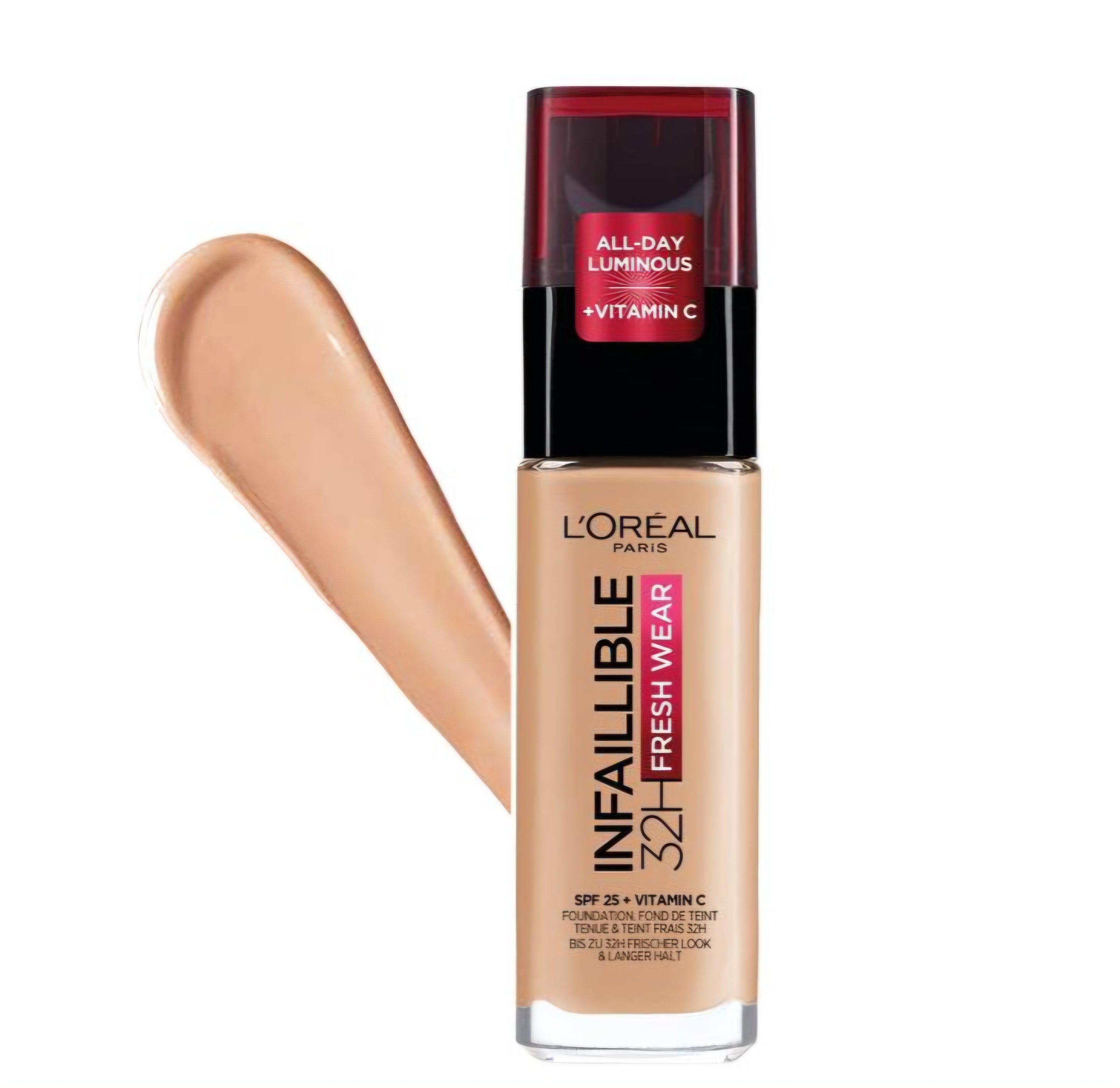 L'Oréal Paris Infaillible 32H Fresh Wear Foundation, 140 Golden Beige- 30ml
